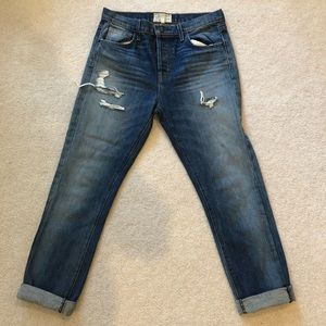 CURRENT/ELLIOT 27 “SLOUCHY SKINNY” DISTRESSED JEAN